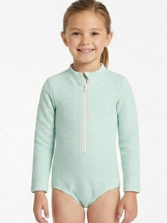 Wet Swimwear Other - WET Swimwear Girl's Front Zip Dover One-Piece In Mint Size 5Y